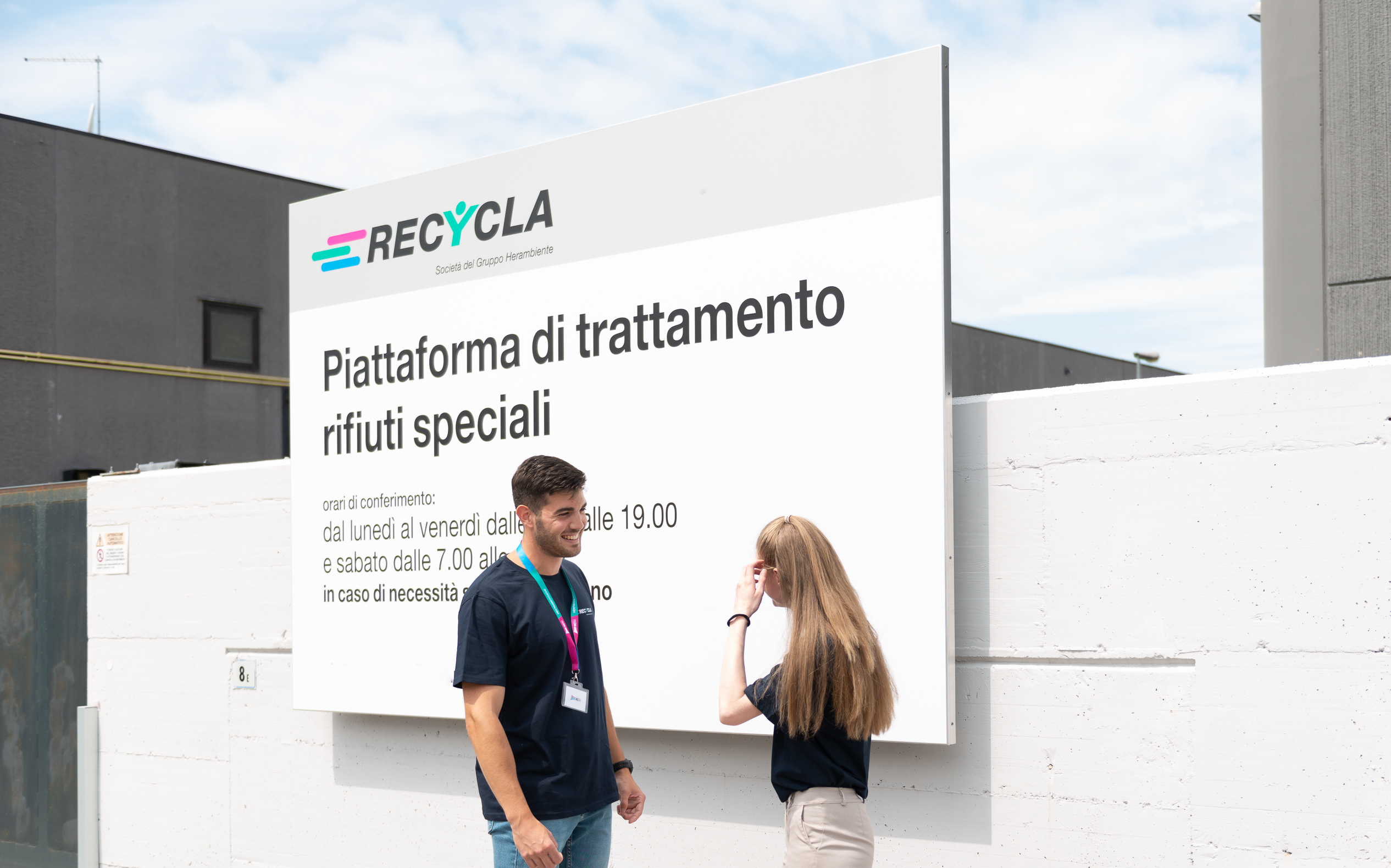 Ingresso Piattaforma di trattamento rifiuti speciali di Resana (TV)