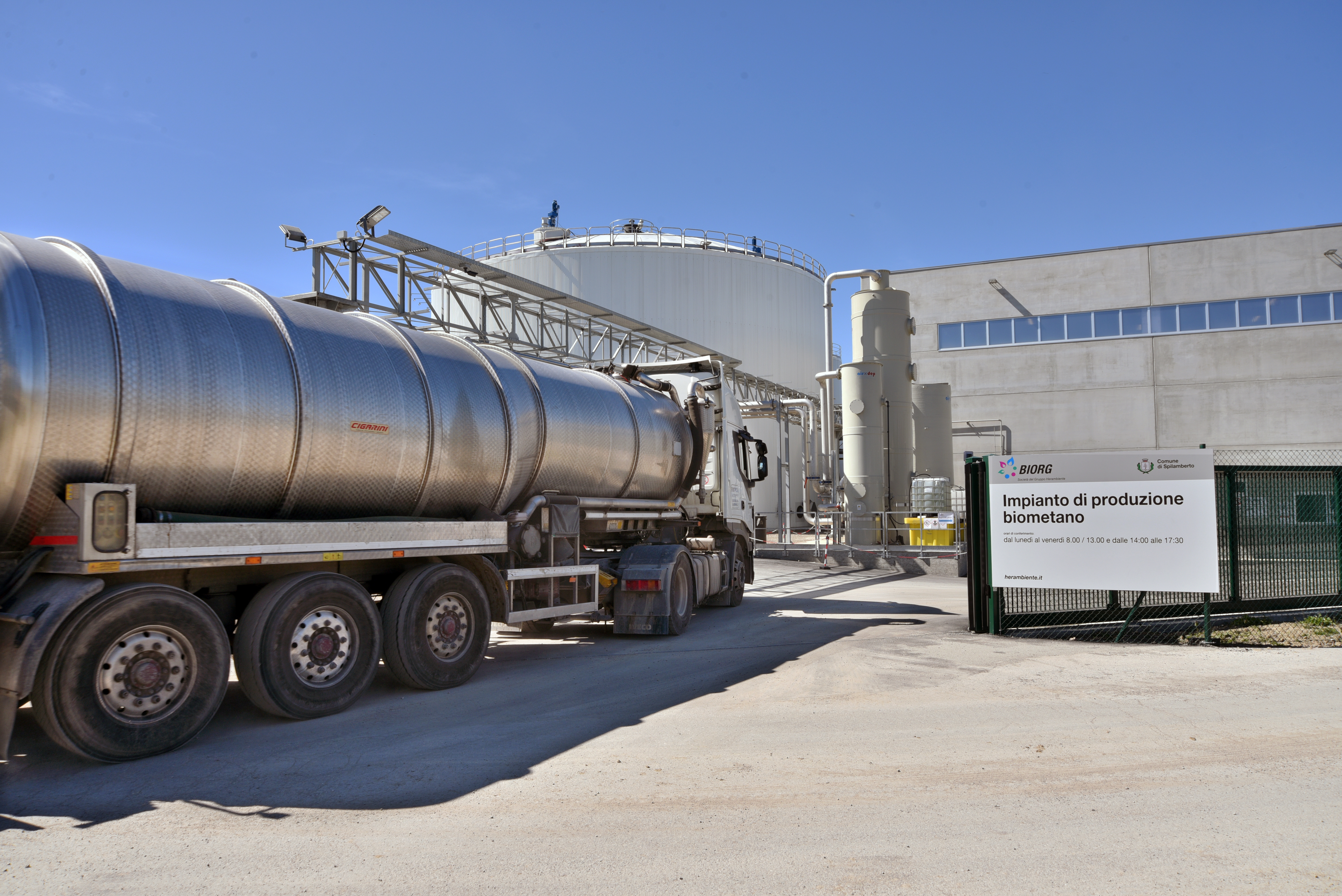 Anaerobic digestion and biomethane production plant in Spilamberto (Modena)