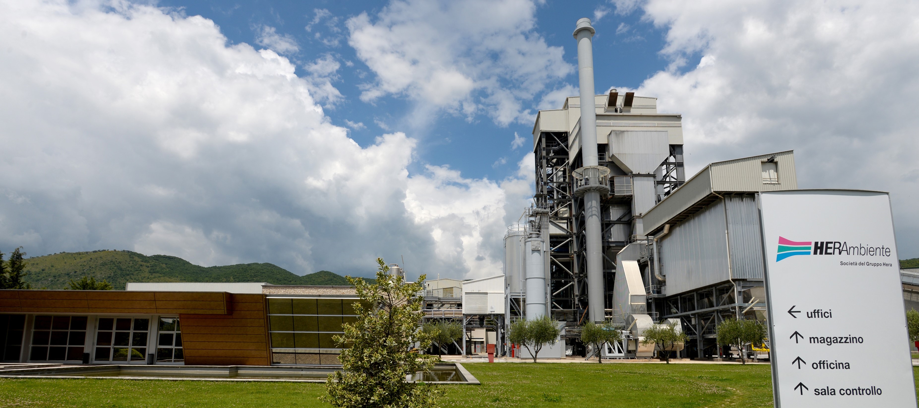 Entrance of Waste-to-energy plant Pozzilli