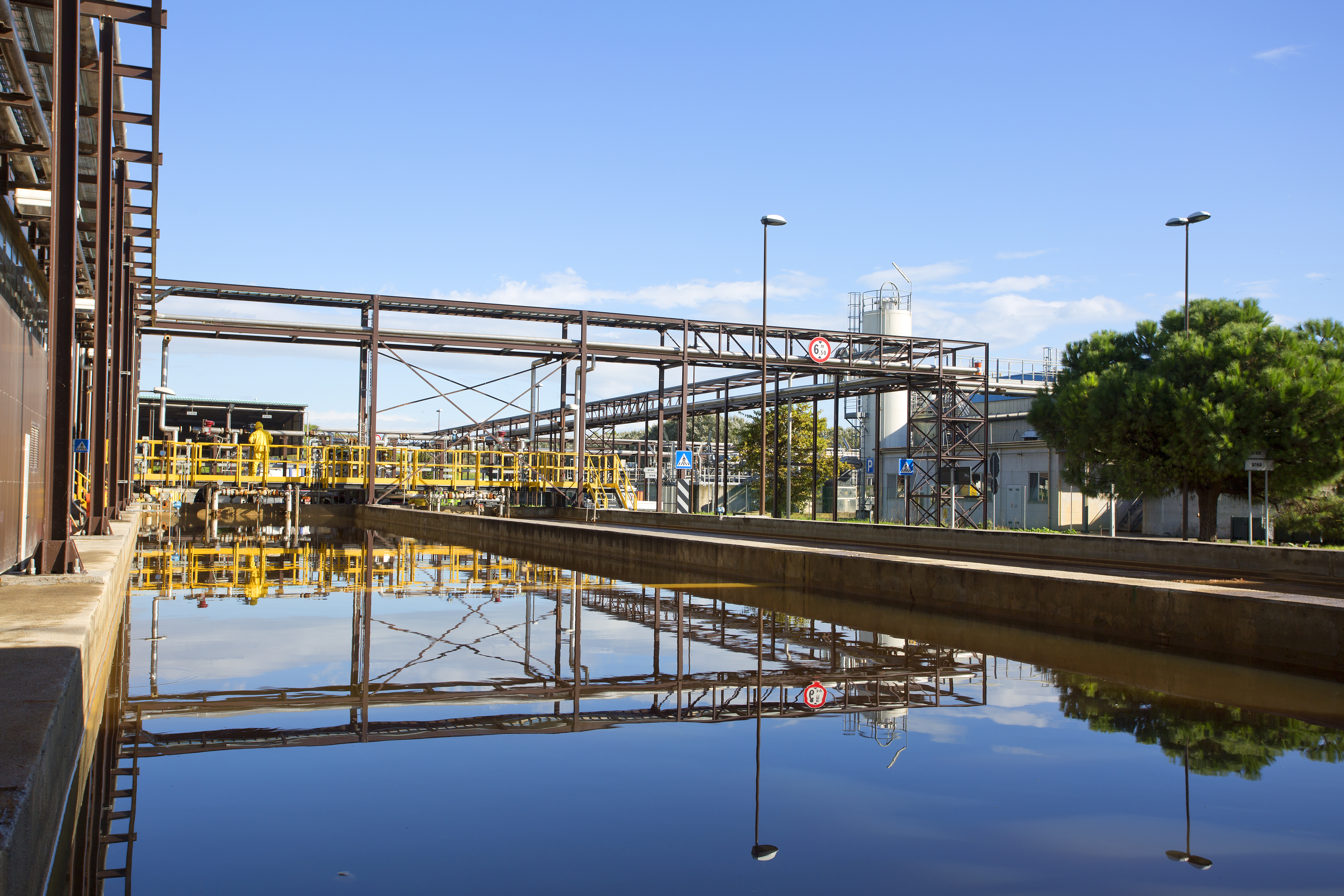 View of DISIDRAT plant for chemical-physical treatment in Ravenna