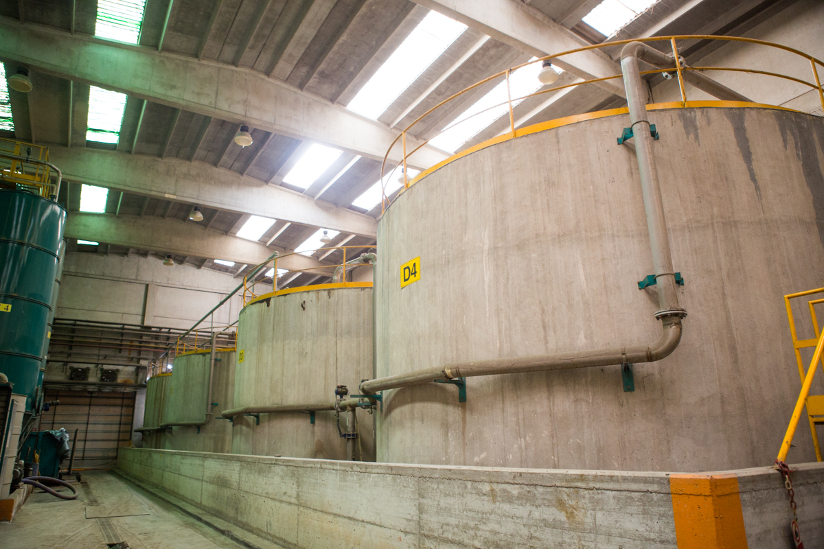 View of Liquid waste treatment plant in Pisa