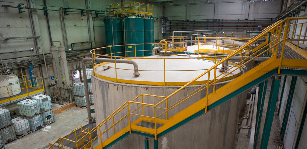 View of Liquid waste treatment plant in Pisa