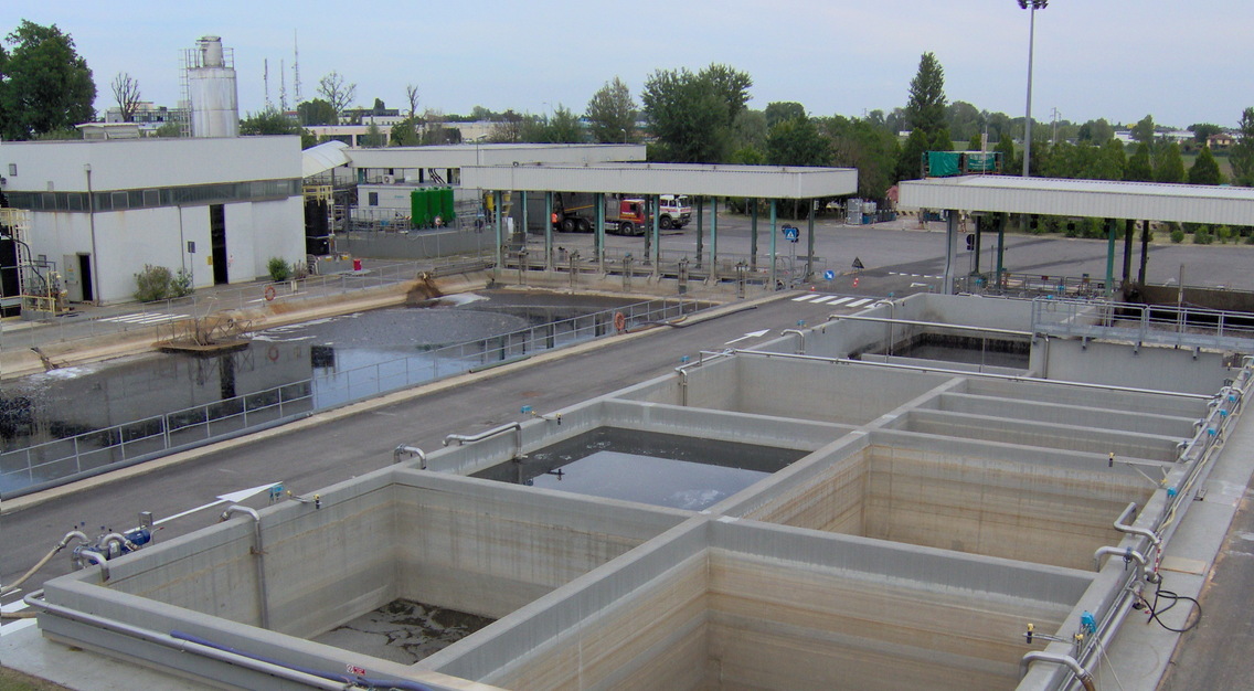 sedimentation section Industrial sludge treatment plant in Bologna