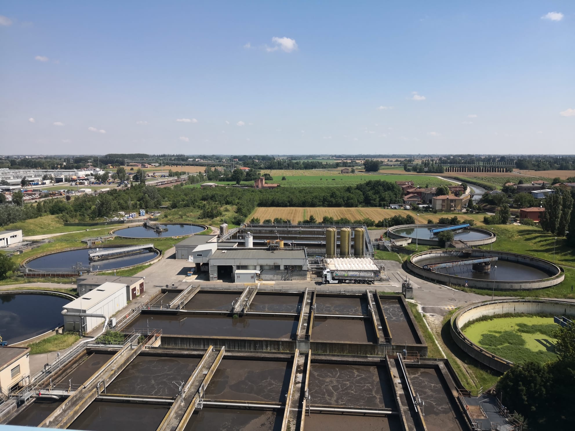 View of Chemical-physical treatment plant in Modena