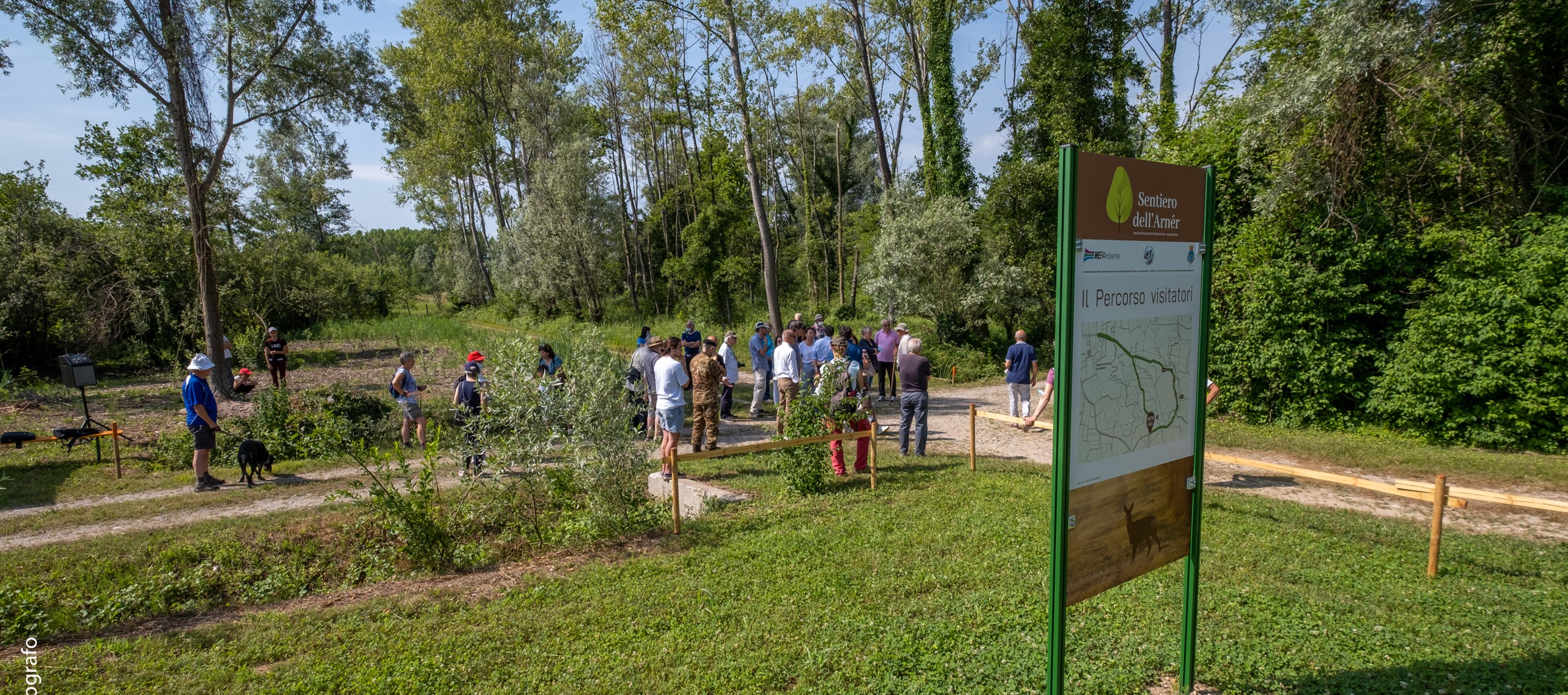 Visitor path of Landfill in Cordenons (Pordenone)