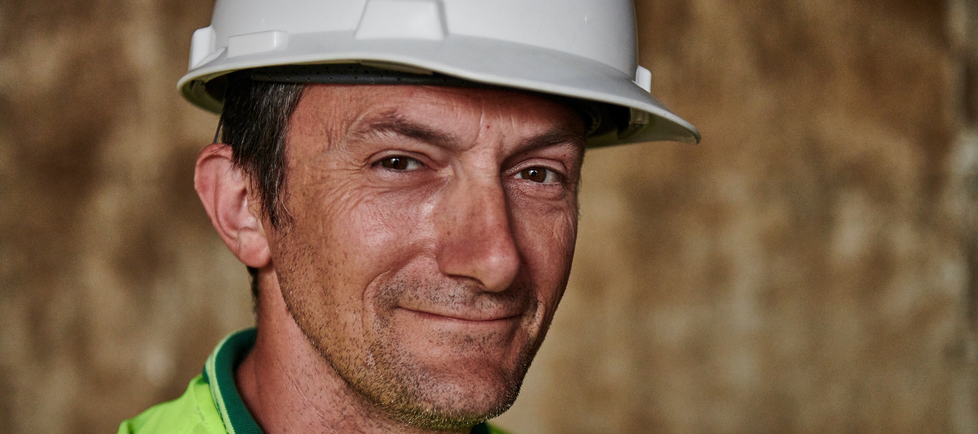 Person at work at Composting, anaerobic digestion and biomethane production plant in Sant'Agata Bolognese (Bologna)