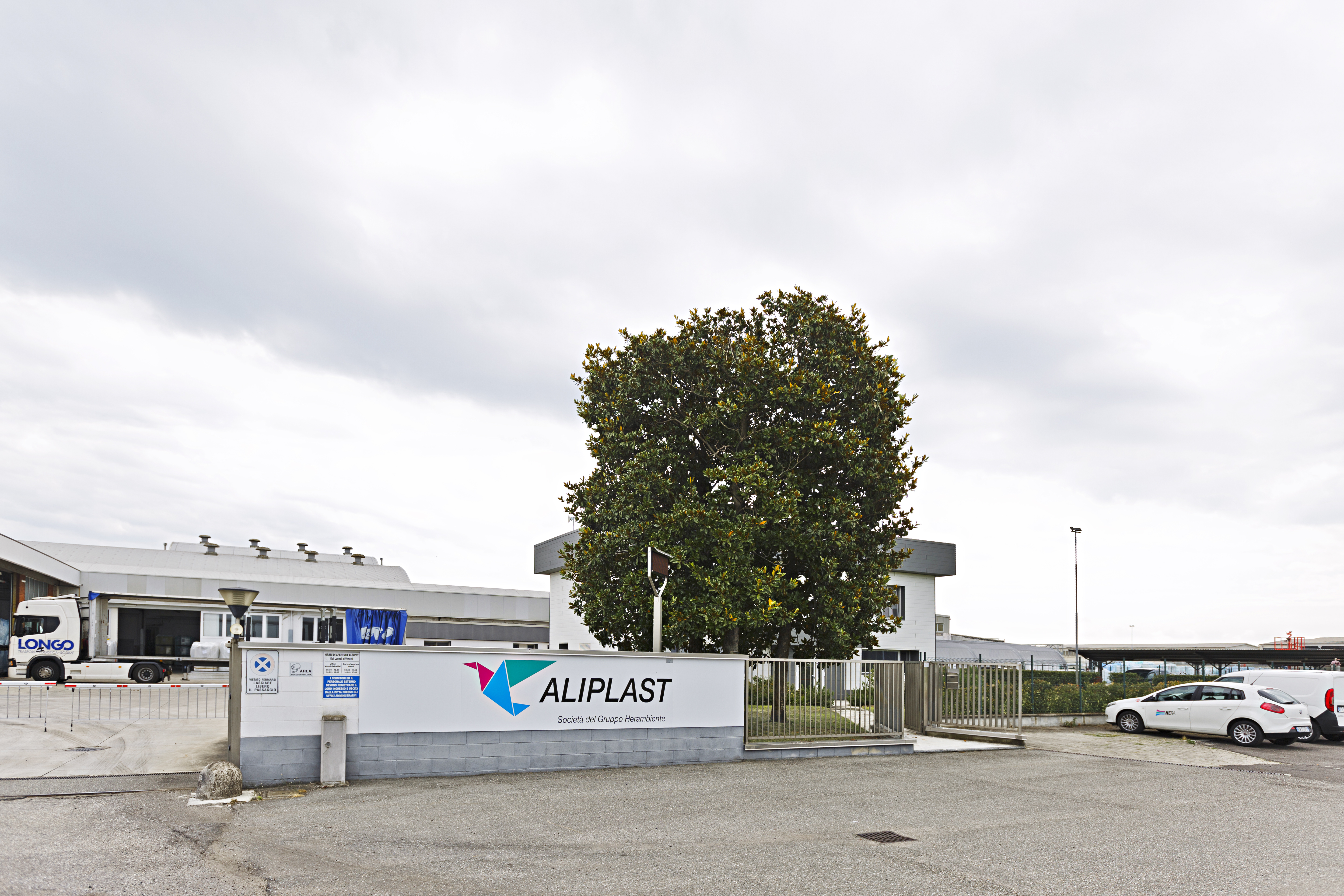 Entrance of Material processing plant in Borgolavezzaro (Novara)