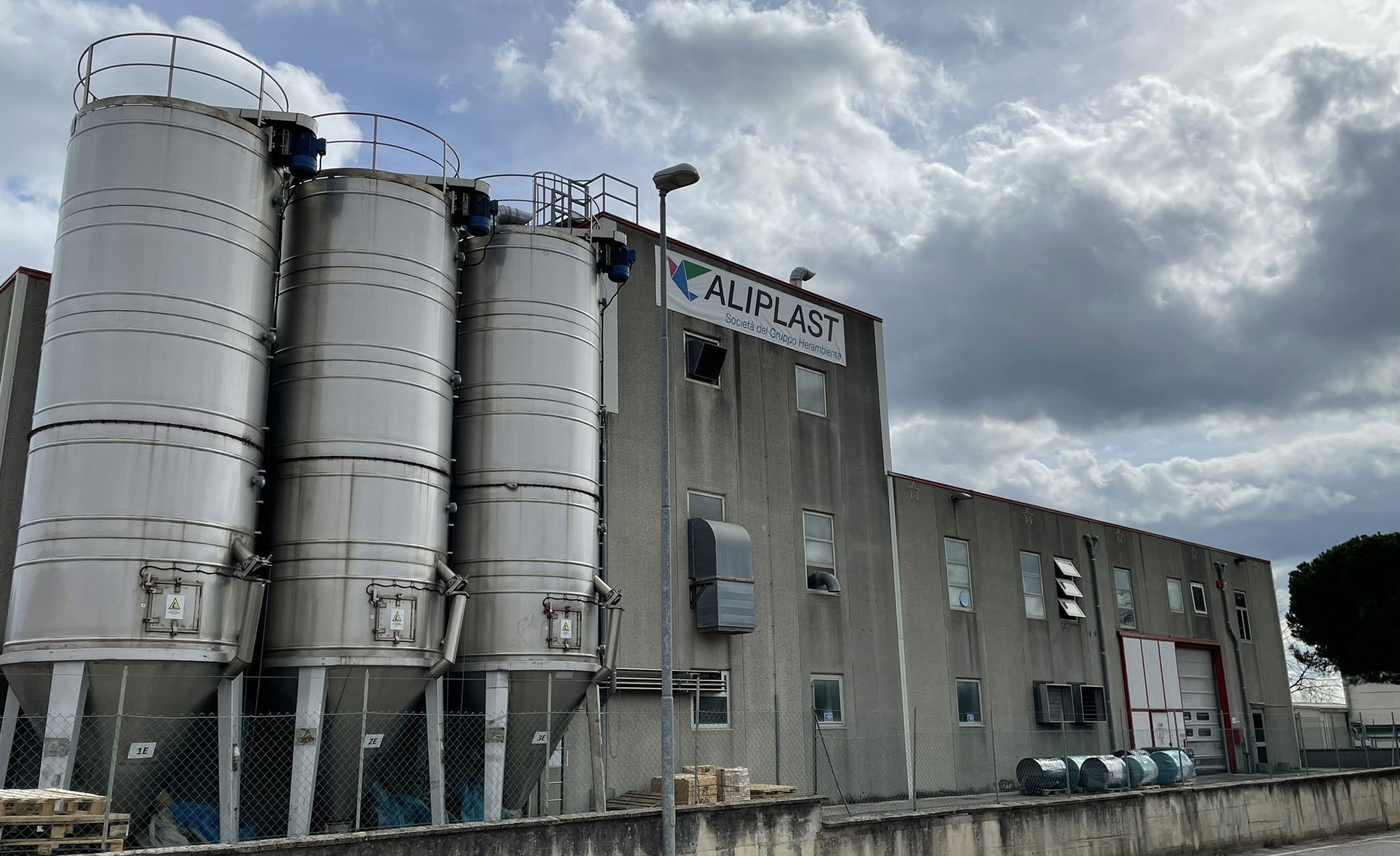 View of Material processing plant in Gualdo Cattaneo (Perugia)