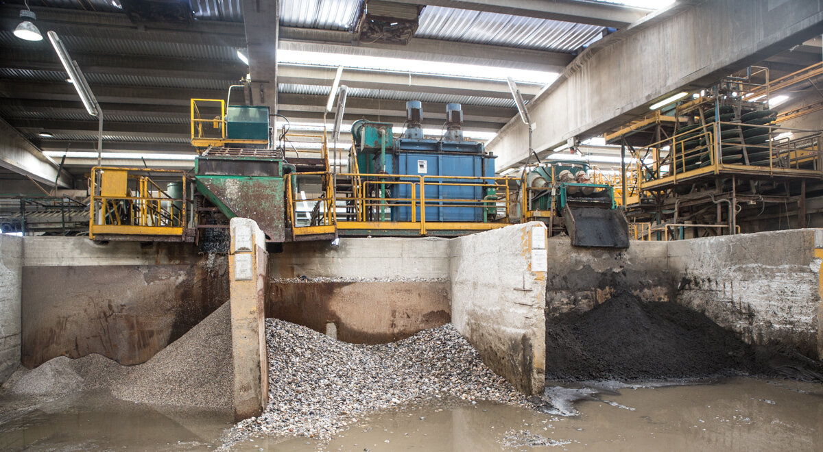 Vista interna Impianto soil washing di Ospedaletto