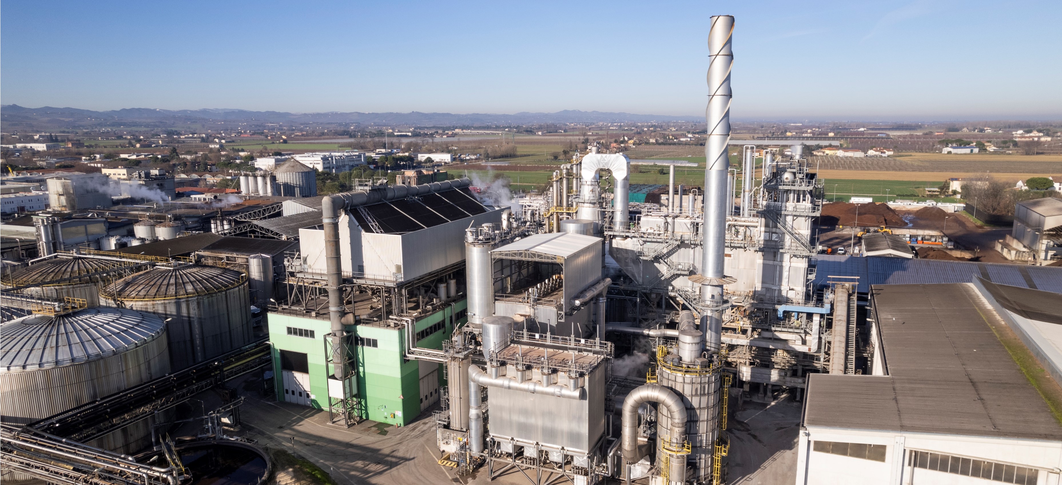 Vista aerea Centrale termoelettrica di Faenza (RA)